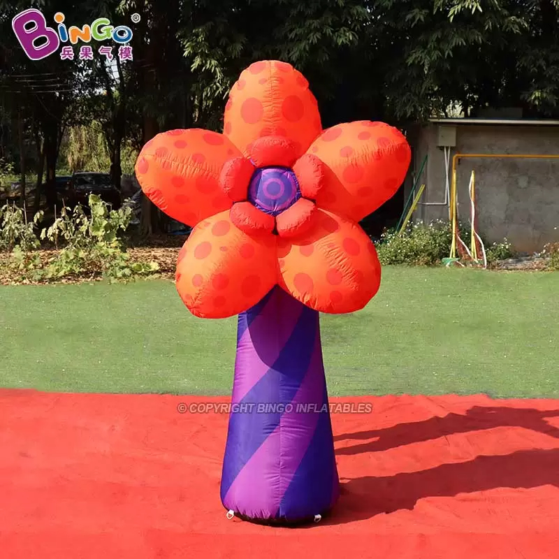 wholesale Customized Outdoor Advertising Inflatable Cartoon Flower Inflation Plants Balloons For Shopping Mall Decoration 2M Height With Air