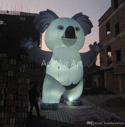 Modèle animal personnalisé en gros géant géant koala hoala gonflable ours avec des lumières Boubl LED pour publicité