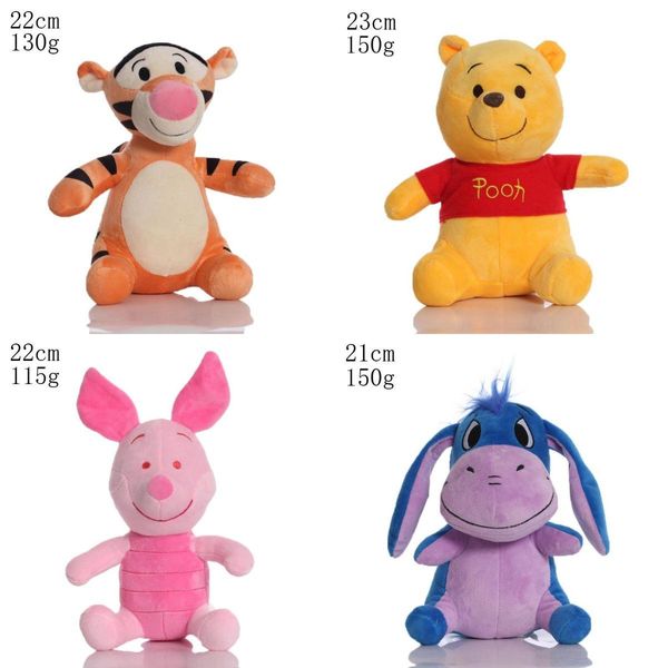 Anime mignon en gros, petit ours, petit âne, petit tigre, petit cochon rose, poupée en peluche, jouet en peluche, poupée de machine à Grab