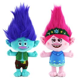 Jouet en peluche pour garçon, cheveux bleus mignons, jeu pour enfants, compagnon de jeu, cadeau de vacances, poupée, prix de machine, vente en gros