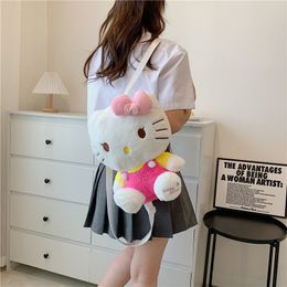 Groothandel schattige kinderknuffel Kawaii Katoen Pluche Rugzak Pop Schoudertas Schooltas Knuffel Kinderen Kerstcadeau klauwmachine prijzen