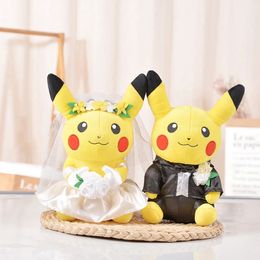 Gros mignon couple robe de mariée bouquet jouets en peluche Rita robe de princesse mignon petit diable poupée pour enfants cadeau d'anniversaire