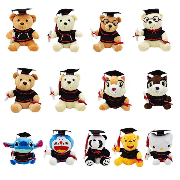 En gros mignon Dr. Teddy Bear Plush Toys Graduation Memorial Gift Game City Prises