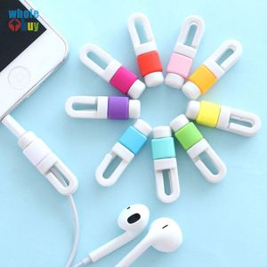 Groothandel Leuke Oortelefoon Hoofdtelefoon Lijn Kabel Cord Protector Winder Organiseren Manager Wrap Winder voor Cellphone Headset MP3-kabel 1000pcs / lot