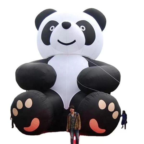 wholesale Personnage de dessin animé gonflable géant mignon d'ours PandaPanda pour la publicité d'événement d'enfants