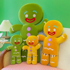 Groothandel schattige Gingerbread Man pluche kinderspel Playmate Holiday Gift Room Decor
