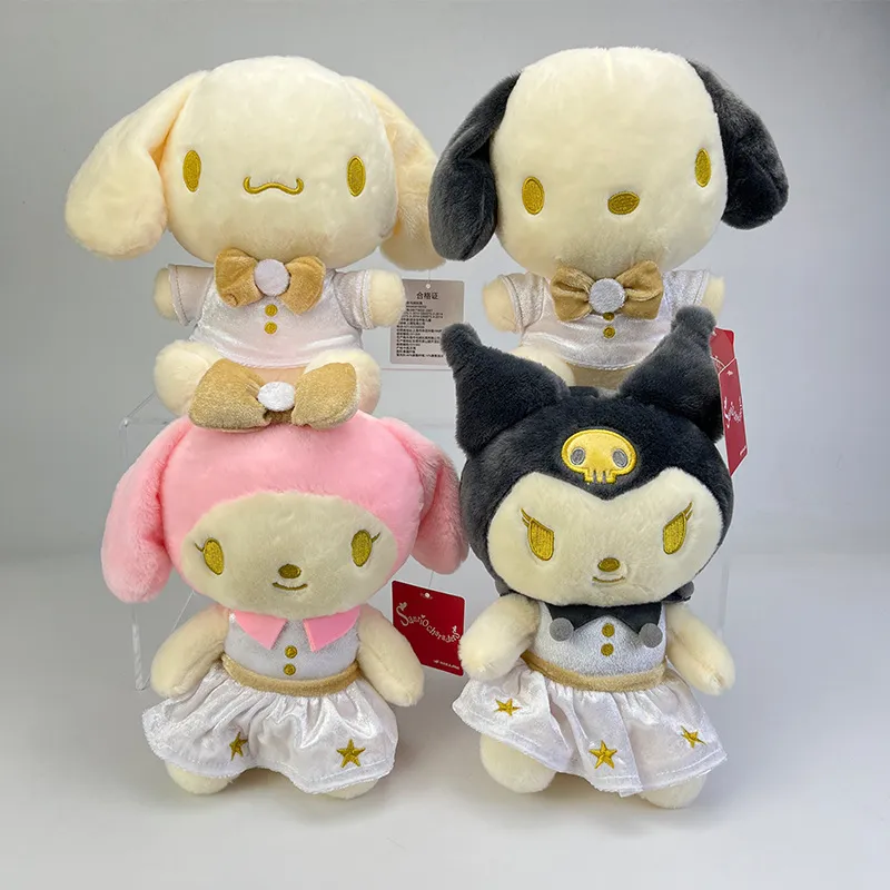 Groothandel schattig gouden Kuromi plush speelgoed kinderspel Playmates Holiday Gift Room Decor Decor