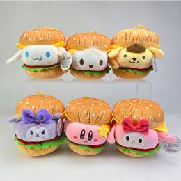 Jouets en peluche Hamburger mélodie mignon, jeux pour enfants, camarades de jeu, cadeaux de vacances, décoration de chambre, vente en gros