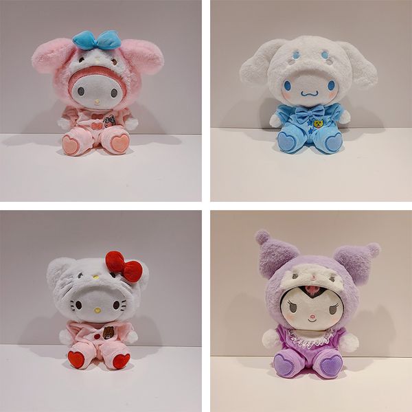 Venta al por mayor pijamas lindos Kuromi juguetes de peluche Jade Gui Dog Melody Doll Juegos para niños Playmates regalos de vacaciones decoración de la habitación