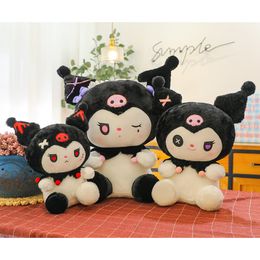 Groothandel Schattige Plushie Kleine Duivel Donkere Kuromi Poppen Kawaii Knuffels Grote Pop Cartoon Knuffeldier Pop Kussen Cadeaus voor Kinderen