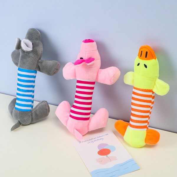 wholesale Mignon populaire chien bébé jouet animal de compagnie chiot en peluche son mâcher couineur cochon grinçant éléphant canard jouets beaux animaux de compagnie jouer le cadeau