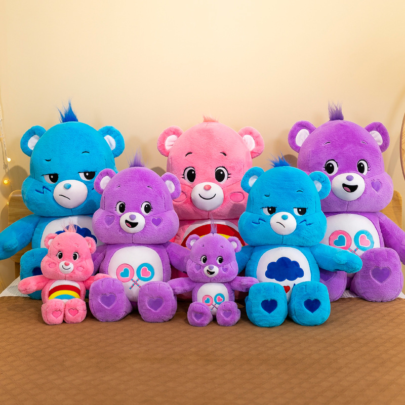 Wholesale cute rainbow teddy bear plush toys for children's gaming partners, Valentine's Day gifts for girlfriends, home decoration