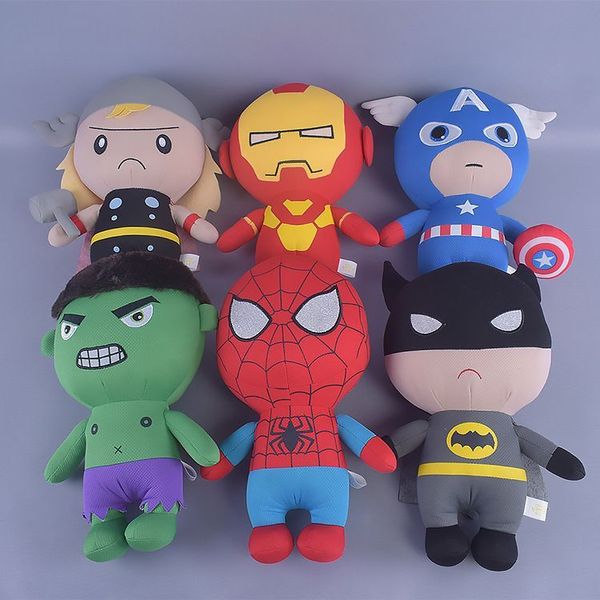 En gros mignon bouclier marteau héros figure en peluche Super héros poupée jeu pour enfants compagnon de vacances cadeau chambre décoration