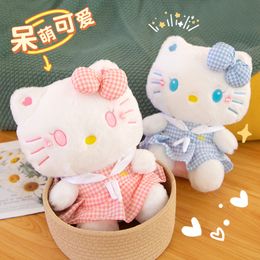 Groothandel schattige Strawberry Cat Plush Toy Kids Game Playmate Holiday Gift Claw Machine Prijzen 45cm2024