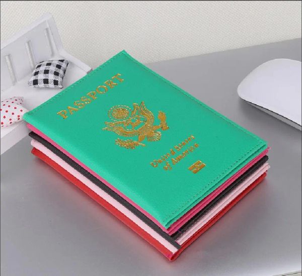 En gros, mignon USA passeports couverture de cartes de visite de cartes de visite Femmes Pink Travel Passeport Hoder American Covers for Passport Girls Case Pouch 5 LL