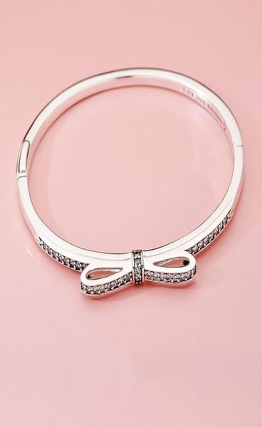 Bracelet en gros à arc en diamant-CZ pour 925 bijoux en argent sterling avec du tempérament de la boîte d'origine Bracelet des dames 5145661