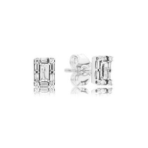 Gros-CZ Diamant Brillant Cristal Icicle Boucles D'oreilles En Argent Sterling 925 Plaqué Or Rose pour Bijoux Pandora avec Boucle D'oreille Box Lady