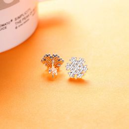 Wholesale- CZ Diamond Stud Oorbellen voor Pandora 925 Sterling Zilveren Sieraden met originele doos Elegante temperament Oorbellen