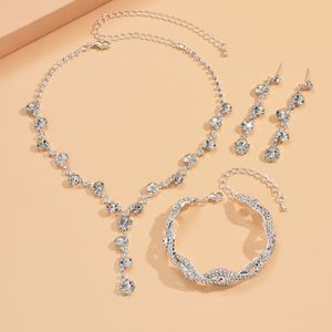 Rhinestone oorbellen zilveren oorbellen sprankelende armband oorbellen feest prom oorbellen sieraden voor vrouwen