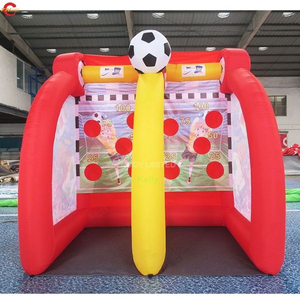 Venta al por mayor Entrega de actividades al aire libre 3x2x3mH (10x6.5x10ft) 6 bolas de portería de fútbol inflable juego deportivo de tiro de fútbol a la venta