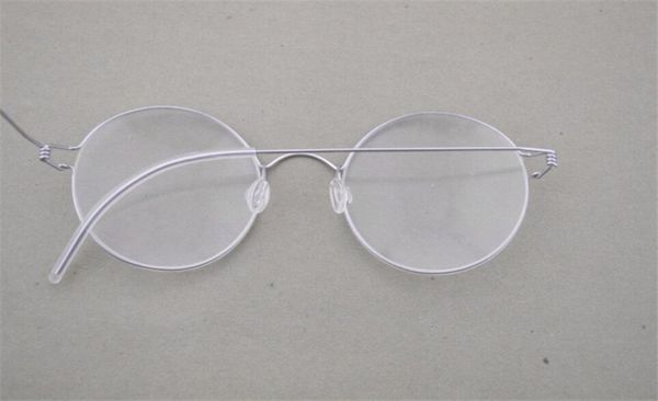 Gros-Danemark Lunettes Lasses cadre rétro lunettes rondes cadre lunettes de myopie Oculos de grau lunettes étui d'origine