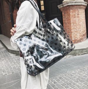 Gros-Designer-20 nouvelles femmes nouveau sac en plastique de capacité de loisirs pack sauvage image transparente sac à main sac à bandoulière grand afflux