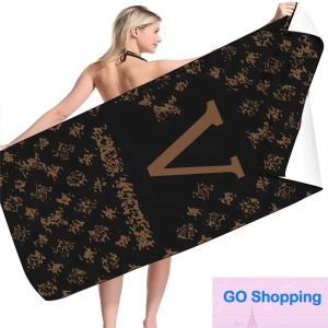 groothandel designer badhanddoek Comfortabele handdoek Draagbare handdoek Volledige letter Gedrukte strandhanddoek Hig-End