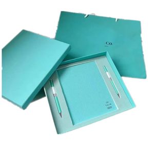 Groothandel Designer Blue Notebook Signature Pen Set Student Notebook Business Notebook Set Teacher's Day Gift Box DH608868