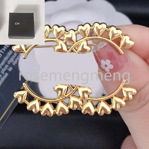 Broche de créatrice de gros broche Pearl Pin Crystal Brand lettre de marque Brooches mode 18k épingles d'or bijoux charme hommes