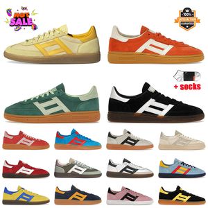 Designer en gros Casual Handball Spezial Chaussures Vegan Blanc Noir Gum Pays de Galles Bonner Poney Léopard Nylon Marron Rose Vert Femmes Hommes Baskets Plates Baskets De Sport