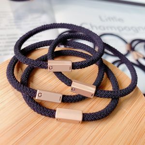 Gros Designer De Mode De Luxe élastique cheveux cravates bande cheveux corde bracelets bandeau Ornement avec boucle en métal accessoires