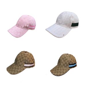 Venta al por mayor sombrero de diseñador lienzo raya raya gorra de béisbol snapback mujer hombre carta estilo clásico klassische gorras cappello blanco universal nuevo fa092 H4