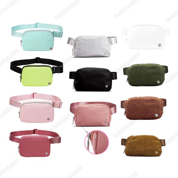 Designer en gros Lulu Partout Sac de ceinture de poitrine en polaire Yoga Sport Lululemens Femme Femme Lulul Bandoulière Fanny Pack Eau portable