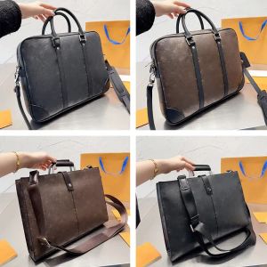 Porte-documents d'épaule pour hommes de gros sac à main classique sac à main en cuir sac à main de luxe pour ordinateur portable pour hommes sac de messager sac à poussière de ceinture 3 couleurs