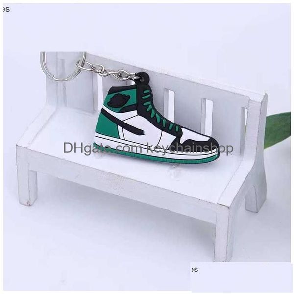 Designer en gros Mini Sile Sneaker Porte-clés Hommes Femmes Enfants Porte-clés Cadeau Chaussures Porte-clés Sac À Main Chaîne Chaussure De Basket-Ball Drop Livrer Dhbdf