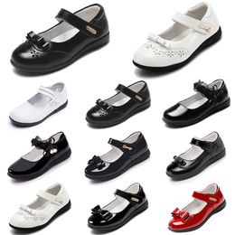 Plate-forme de créateur en gros pour bébés filles, chaussures de princesse en cuir avec fond souple, noir Triple blanc, été en plein air, marche J