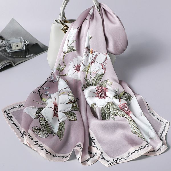Écharpe de créateur en gros, châle de mode, bavoir, tissu en soie, cadeau de Noël 170 cm * 53 cm