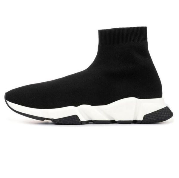 Chaussettes de créateurs en gros chaussures tricot maille hommes femmes coureur chaussettes bottes haute plate-forme noir blanc rouge slip sur triple s doux décontracté sne