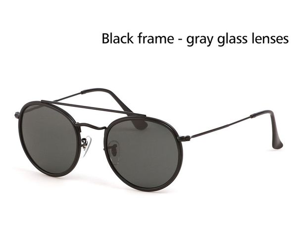 Vente en gros - Lunettes de soleil design Femmes Hommes Mode Ronde Meta Frame Lunettes de soleil Shades lentille en verre Oculos De Sol avec étuis et étiquette de vente au détail