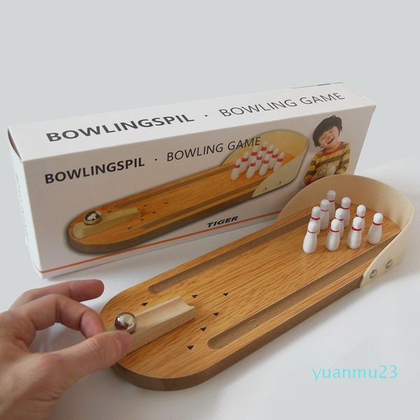 Gros-Desktop Bowling Jeu En Bois Massif Mini Cadeau Enfants Jouets Innovants Nouveaux Jeux De Table D'intérieur Paternité Fun Ball Portable 9 49wp F