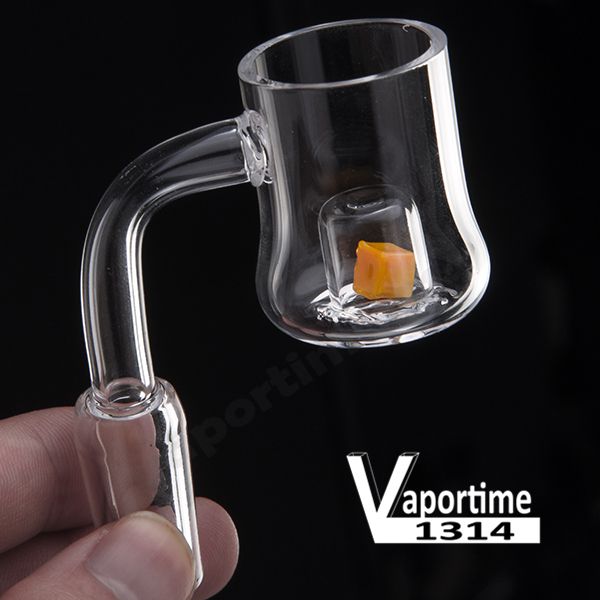 Accesorios para fumar de 25 mm CAD Ruby Quartz Banger Thermochromic Bucket Core Evan Shore Nail con clavos sin cúpula rojos amarillos para tuberías de agua de vidrio 717