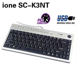 Groothandel DHL verzend iOne Multimedia Trackball-toetsenbord Scorpius K3NT Slanke industriële multimedia-sneltoetsen Multifunctioneel USB-muistoetsenbord