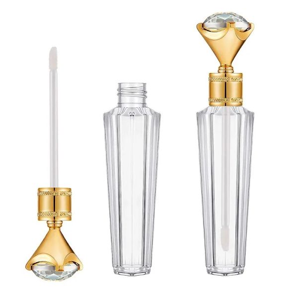 wholesale Diamant DIY Brillant À Lèvres Tubes Bouteilles Clair Vide Glaçage À Lèvres Tube Lèvres Gloss Voyage Bouteille Emballage Conteneurs Rechargeable 3 ml LL