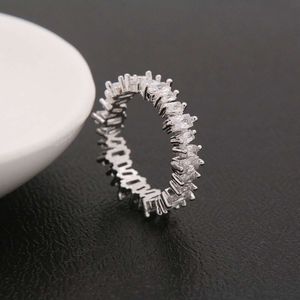 Groothandel- diamanten ring voor vrouwen luxe diamanten kristallen ringen s925 verzilverd koper zirkonen mode-sieraden cadeau voor vriendin gratis verzending