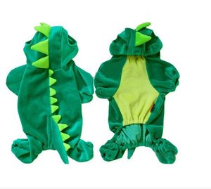 Wholesale- hond Huisdier Halloween Kostuum XS S M L XL PET HONDEN GROENE JAS OUTFIT FREEDROPSHIPPING