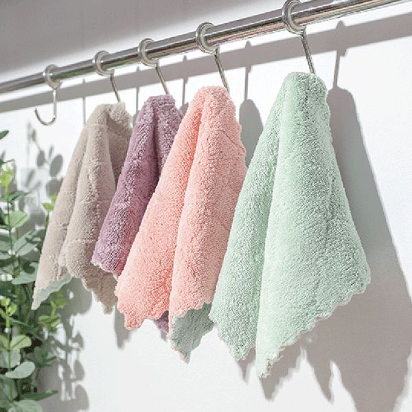 Chiffon de nettoyage de la vaisselle en gros Serviette à vaisselle Chiffons à l'huile antiadhésifs Nettoyage de la cuisine de haute qualité Serviette à laver Chiffons d'essuyage Tampon à récurer BC BH0604