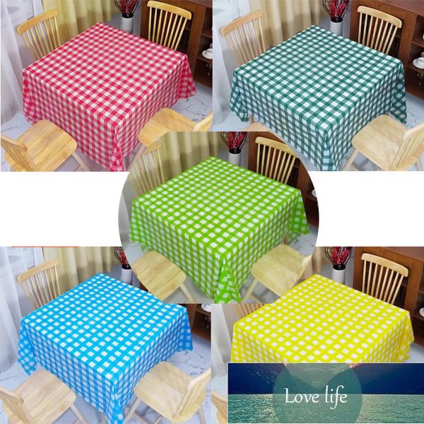 Venta al por mayor Mantel desechable Rectangular Peva Plaid Party Impermeable a prueba de aceite Plaid Dot Stripes outlet de fábrica