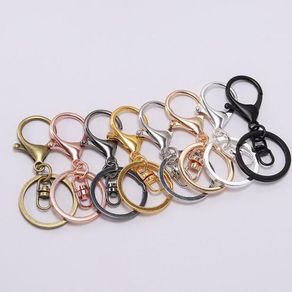 wholesale Porte-clés en alliage bricolage fermoir mousqueton porte-clés sac en or porte-clés de voiture accessoires pendentif décoration en stock 100pcs