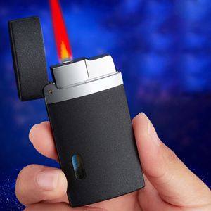 Groothandel DIY Aangepaste aansteker zonder gasramen Controleer de capaciteit Pers om Red Flame Sigarettenaansteker te ontslaan