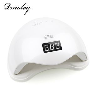 Venta al por mayor- Dmoley 48W UV Lámpara LED Secador de uñas SUN5 Lámpara de uñas con pantalla LCD Máquina de manicura con sensor automático para curar gel UV Polaco 2 modos